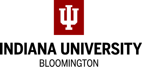 Indiana University Bloomington centered and stacked logo