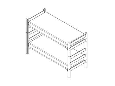 A sketch of a bunk bed for Indiana University Bloomington