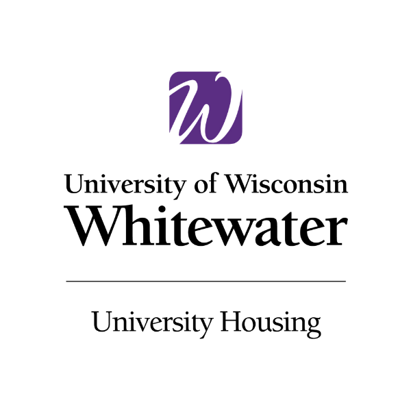 University of Wisconsin-Whitewater University Housing vertical and stacked logo