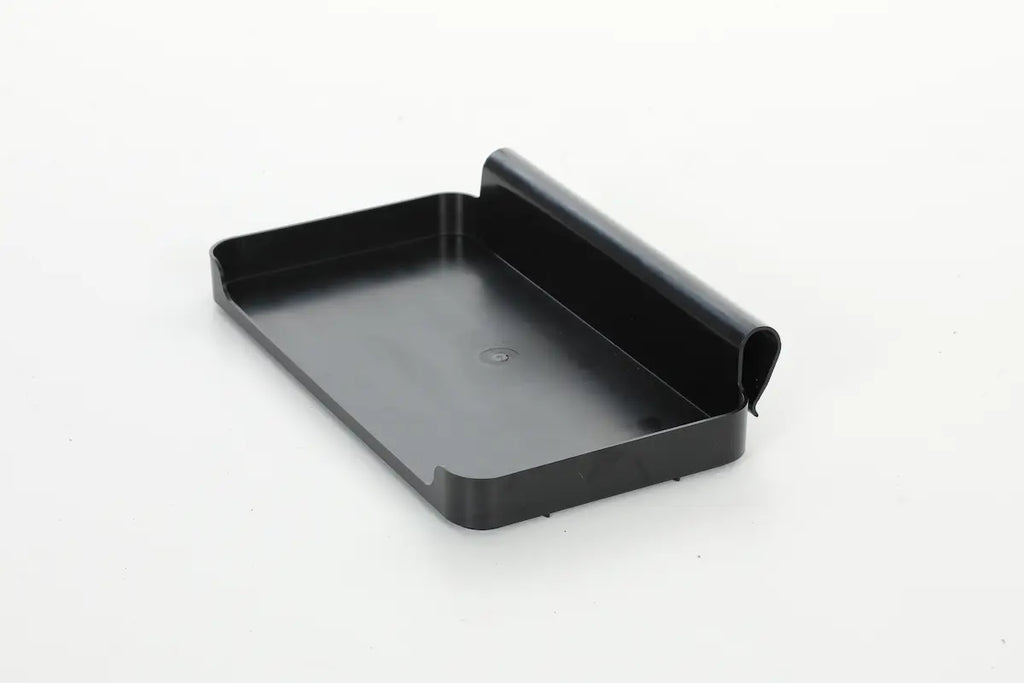 A wooden bed loft shelf attachment